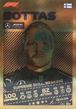 Turbo Attax 2021 245 Valtteri Bottas Topps
