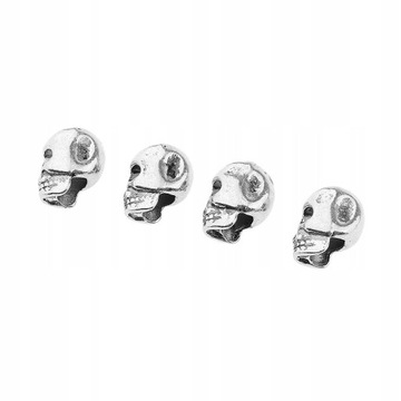 Шикарные металлические бусины для волос с черепом и бородой