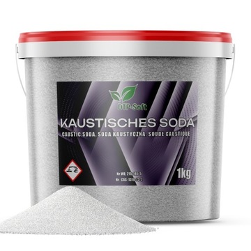 SODA KAUSTYCZNA WIADERKO DO RUR WODOROTLENEK SODU 1KG