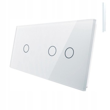 LIVOLO PANEL SZKLANY DO WŁĄCZNIKA DOTYKOWEGO 1+2 B