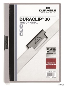 Skoroszyt DURABLE DURACLIP Original 30 szary 2200-