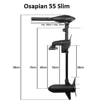 Лодочный электромотор HasWing OSAPIAN 55 SLIM (98 см) для понтона