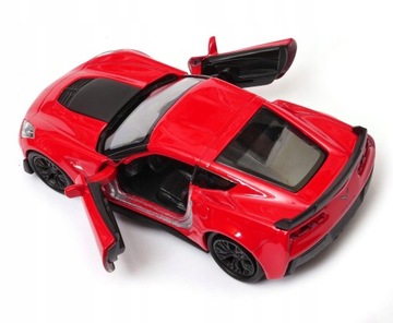 Chevrolet Corvette Z06 2017 модель Welly 1:34 красный