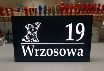 90x30 Baner podświetlany LED tablica reklamowa notariusz stomatolog fryzjer