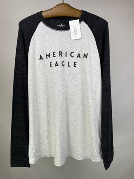 Bluzka męska long sleeve szary melanż AMERICAN EAGLE r. XL