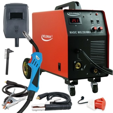 Spawarka MIGOMAT 2w1 MIG 200 IGBT MMA 4x4 4R