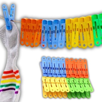 KLAMERKI SPINACZE DO PRANIA UBRAŃ BIELIZNY PLASTIKOWE 20 SZTUK