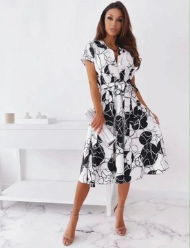 ЭЛЕГАНТНОЕ ВИНТАЖНОЕ ПЛАТЬЕ ВЫКРОЙКИ МИДИ ПЛАТЬЯ КЛАССИЧЕСКИЙ СТИЛЬНЫЙ 42 XL