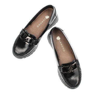 Черные модные туфли Armodo Стильная женская обувь