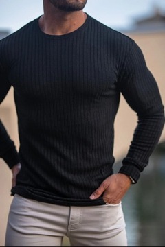 Wiosenno-jesienny golf męski cienkie swetry na co dzień z wycięciem pod