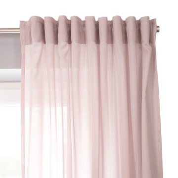 Zasłona Basic na taśmie 145x155 cm różowa - idealna do sypialni