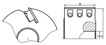 Головка строгальная - АЛ 125х40х80/4з ГЛОБУС