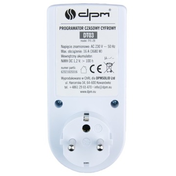 Таймер DT03, цифровой переключатель DPM