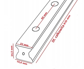 ЛИНЕЙНАЯ НАПРАВЛЯЮЩАЯ REXROTH 836 мм R160526431