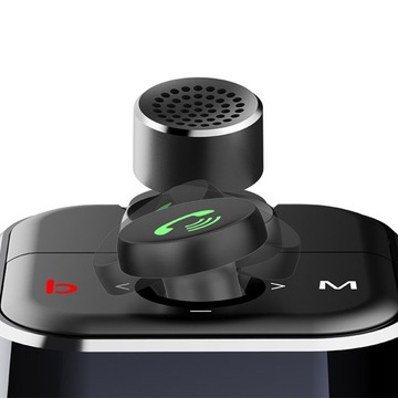 TRANSMITER BLUETOOTH AUDIO FM MP3 SZYBKA ŁADOWARKA USB SD LCD QC3.0 RGB