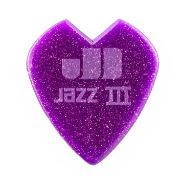 Набор JAZZ III из 4 прецизионных медиаторов Dunlop красного, черного, зеленого и фиолетового цвета.