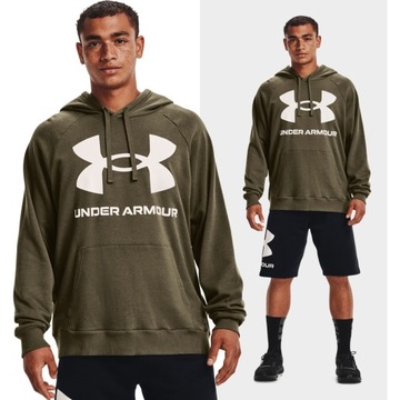 BLUZA MĘSKA UNDER ARMOUR DRESOWA Z KAPTUREM BAWEŁNA SPORTOWA 1357093