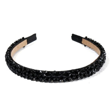 Ободок-тиара для волос, бусы, жемчуг, черный, блестящий, нарядный свадебный