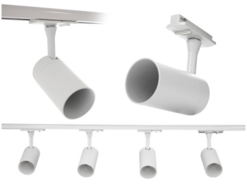 4x NOWOCZESNY SPOT RUCHOMY REFLEKTOR LAMPA LOFT BIAŁA SZYNOPRZEWÓD SZYNA