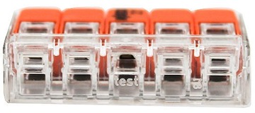 25x WAGO Szybkozłączka 5x0,14-4mm2, drut/linka