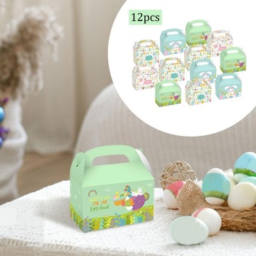12 коробок для яиц с кроликами для пасхальных угощений. Симпатичные коробки для яиц с кроликами, стиль Happy 4.
