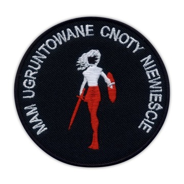 Naszywka CNOTY NIEWIEŚCIE - wojowniczka HAFT
