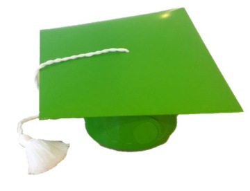 Biret zielony (z chwostem i gumką)