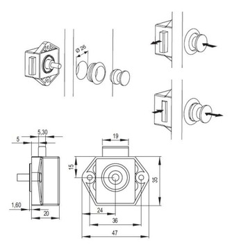 НАЖИМНЫЙ ЗАМОК ДЛЯ КАМЕРЫ И КЕМПИНГА НА ЯХТЕ