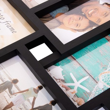 НАБОР ФОТОРАМОК ЧЕРНАЯ ФОТОГАЛЕРЕЯ MULTIRAMA РАМКИ 10 x ФОТО