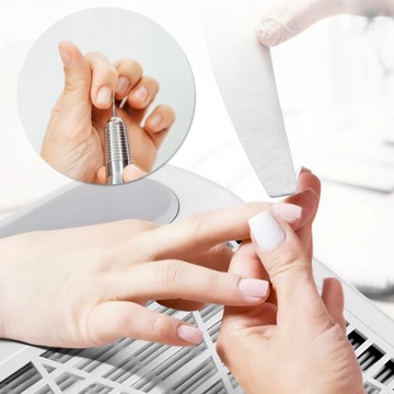 Пылеуловитель для ногтей без мешка 80 Вт, белый