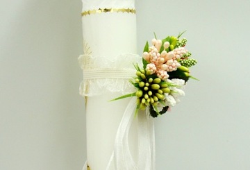 украшение свечей, ерш, бантик, свободный капельник