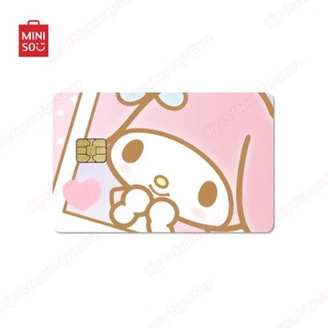 Нежная розовая наклейка для дебетовых кредитных карт Miniso Sanrio