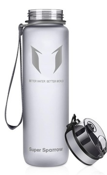 BIDON butelka na wodę Super Sparrow TRITAN 500 ml szara