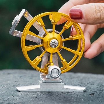 Катушка для нахлыста Универсальная катушка для лески 1:1 Инструменты для катушки для нахлыста 53 мм, золото