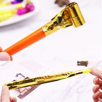 СВИСТОЛКИ БУМАЖНЫЕ СВИСТЕЛИ на день рождения трубач 50 шт.