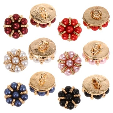 Антикварные пуговицы в стиле ретро с цветочным принтом, 12 шт.