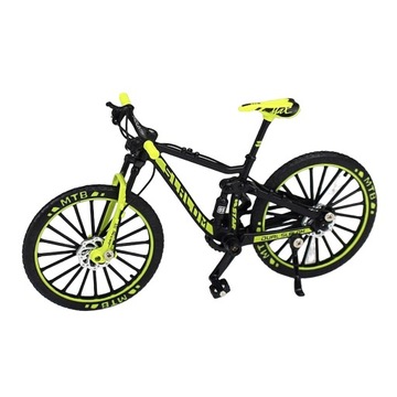 Мини-модель горного велосипеда, модель сплава 1:10, 3D-модель автомобиля, зеленый мальчик