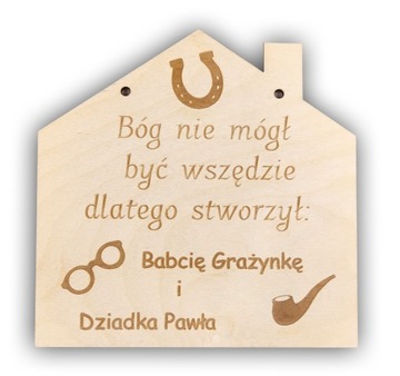 PREZENT NA DZIEŃ BABCI I DZIADKA ZAWIESZKA GRAWER