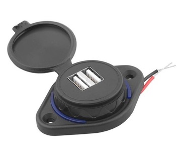 Ładowarka samochodowa USB LTC 3.1A motocyklowa 2xUSB