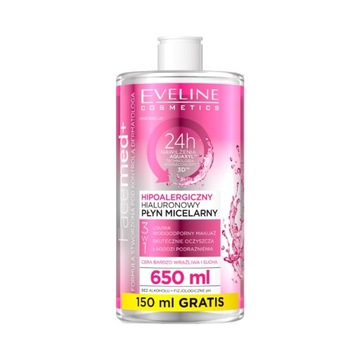 Eveline Facemed+ Hialuronowy Płyn micelarny 3w1 650ml