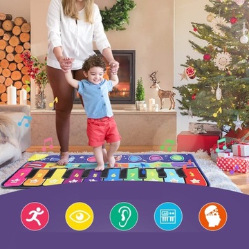 МУЗЫКАЛЬНЫЙ ТАНЦЕВАЛЬНЫЙ КОВРИК ДЛЯ ДЕТЕЙ ДВУХРЯДНЫЕ ПЕДАЛИ ИГРУШЕЧНЫЕ ИГРУШКИ ПОДАРКИ