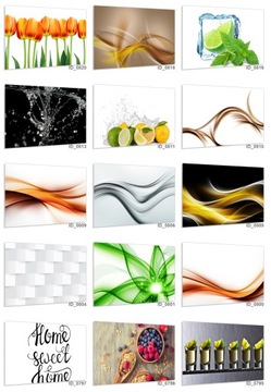 Panel szklany hartowany 90x70 Rozprysk woda owoce