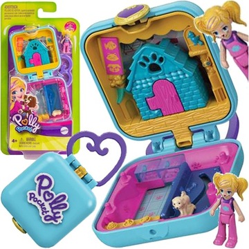 POLLY POCKET LALECZKA POLLY ZABAWA Z PIESKIEM MATTEL FIGURKA PRZENOŚNY DOM