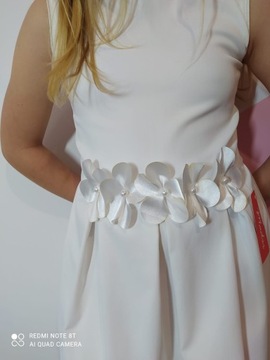 Платье для причастия для девочек белое, неделя 140