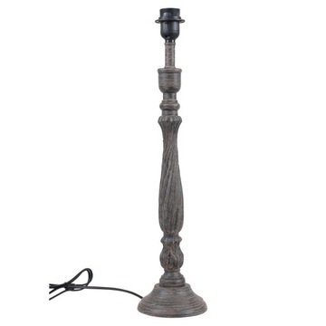 PODSTAWA LAMPY STOŁOWEJ CZARNA NOGA E27 DREWNO
