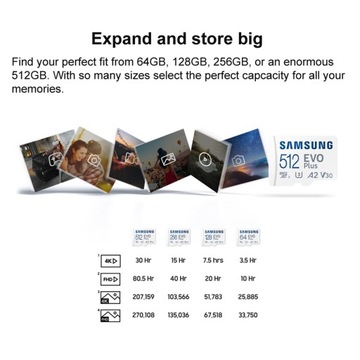 Карта памяти SAMSUNG Evo Plus microSDXC 64 ГБ