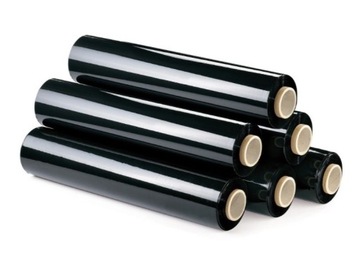 Пленка стретч черная 23микрон 2,5кг 500мм