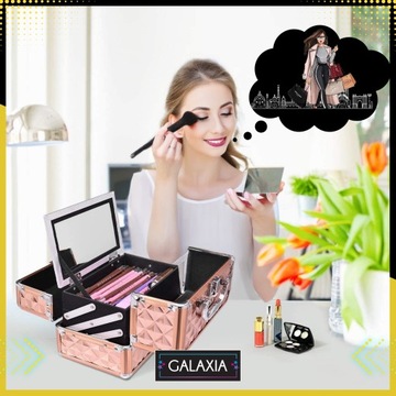 COSMETIC BOX Дорожная косметичка-органайзер, большая женская шкатулка