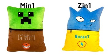 Подушка-единорог Pajama Eater 2в1 с вышивкой имени UNICORN для детей