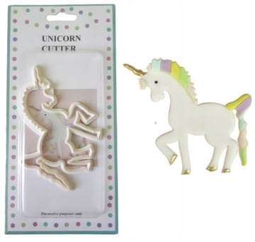 Wykrawacz foremka jednorożec Unicorn tort masa cukrowa